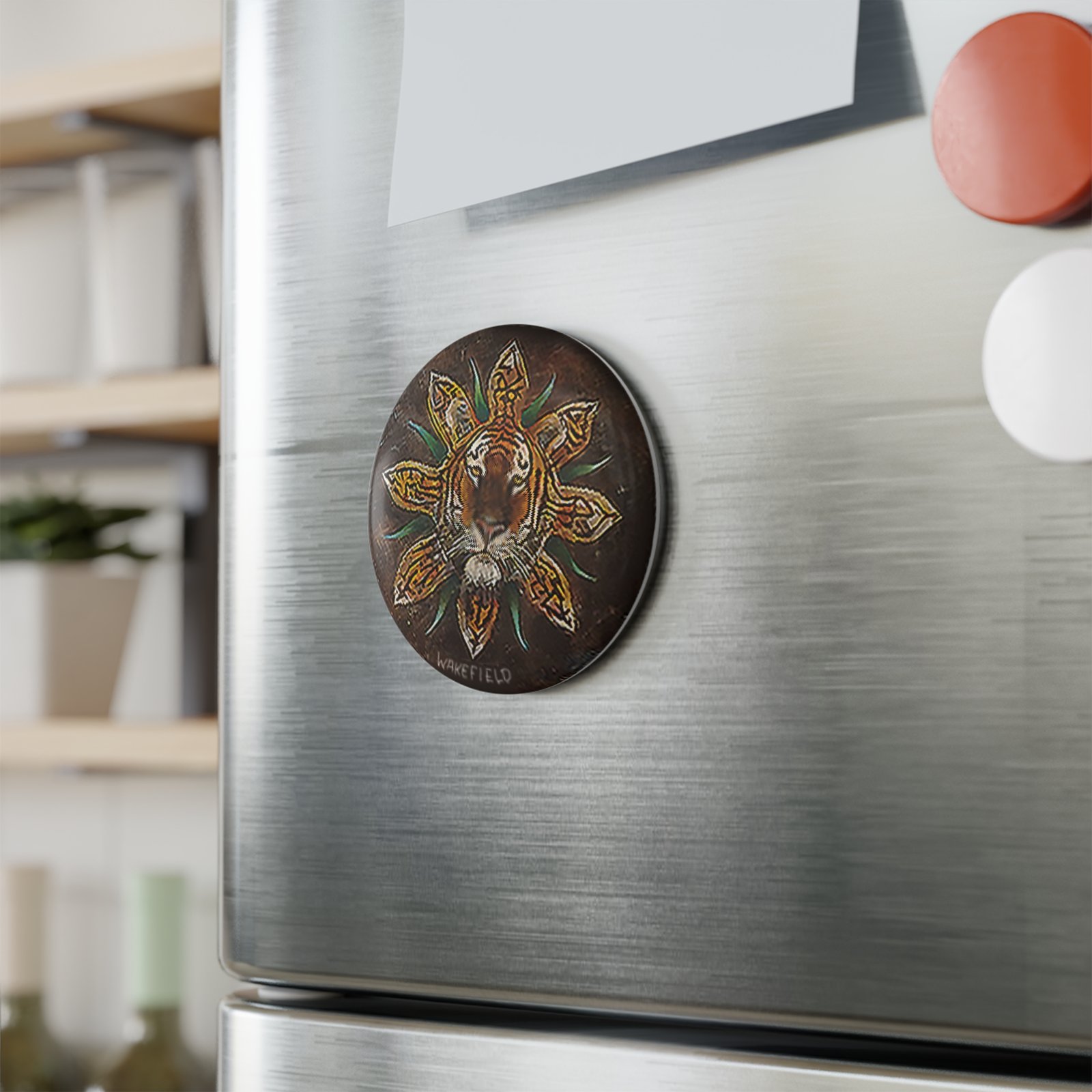 TIGER BUTTON Magnet - Image 3